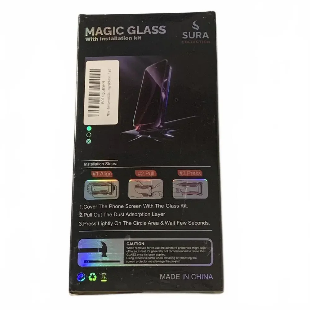 Sura Collection Magic Glass Screen Protector with Installation Kit for iPhone 17